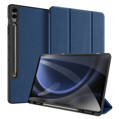 DUX DUCIS Domo Series for Samsung Galaxy Tab S9 FE+ Tri-fold Stand Case Leather Business Smart Tablet Cover