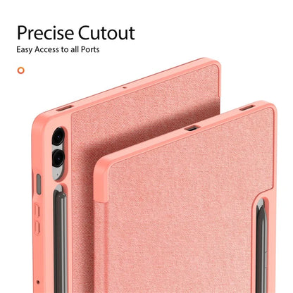 DUX DUCIS Domo Series for Samsung Galaxy Tab S9 FE+ Tri-fold Stand Case Leather Business Smart Tablet Cover