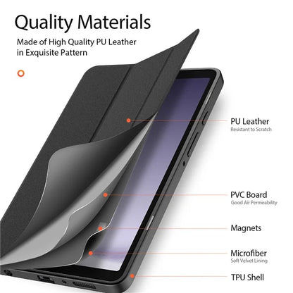 DUX DUCIS Domo Series for Samsung Galaxy Tab A9 Leather Business Case Tri-fold Stand Smart Tablet Cover
