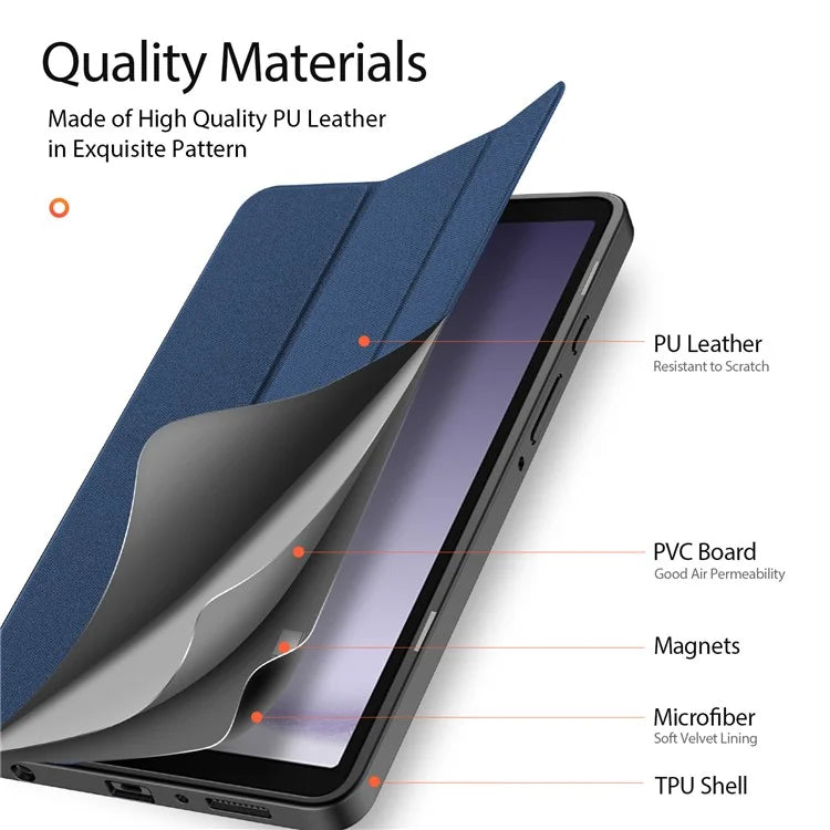 DUX DUCIS Domo Series for Samsung Galaxy Tab A9 Leather Business Case Tri-fold Stand Smart Tablet Cover