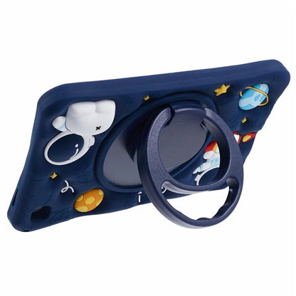 For Samsung Galaxy Tab A7 Lite 8.7-inch T220 Case Astronaut Tablet Kickstand Cover with Lanyard