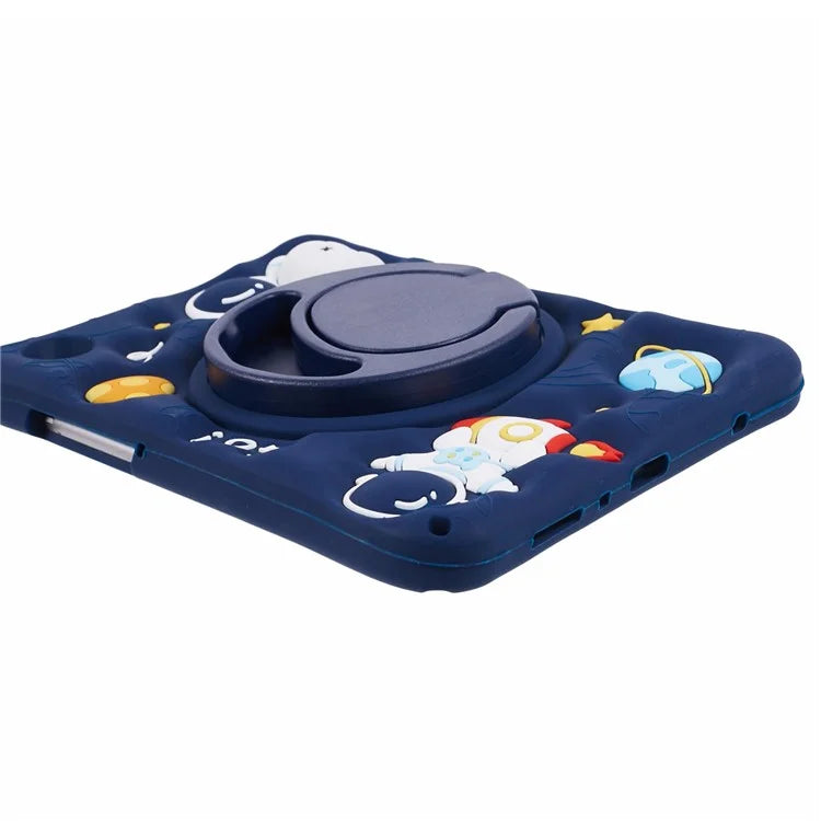 For Samsung Galaxy Tab A9 T220 X110 / X117 Case Kickstand Silicone + PC Tablet Cover with Lanyard