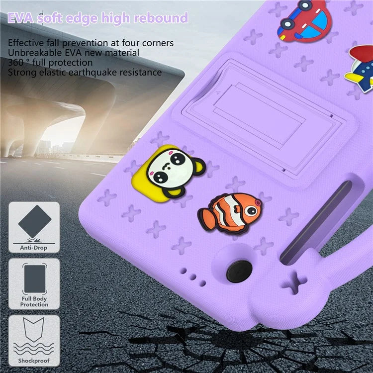 For Samsung Galaxy Tab A9 Case EVA Tablet Cover Anti-Drop Kickstand Case with Grip Handle