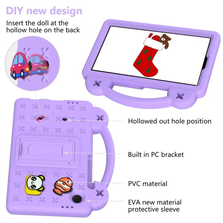 For Samsung Galaxy Tab A9 Case EVA Tablet Cover Anti-Drop Kickstand Case with Grip Handle