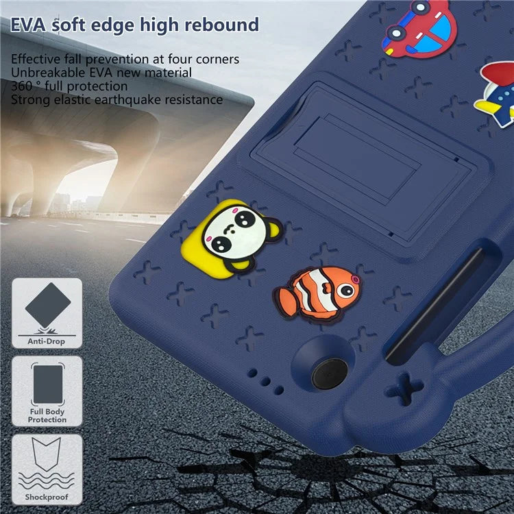 For Samsung Galaxy Tab A9 Case EVA Tablet Cover Anti-Drop Kickstand Case with Grip Handle