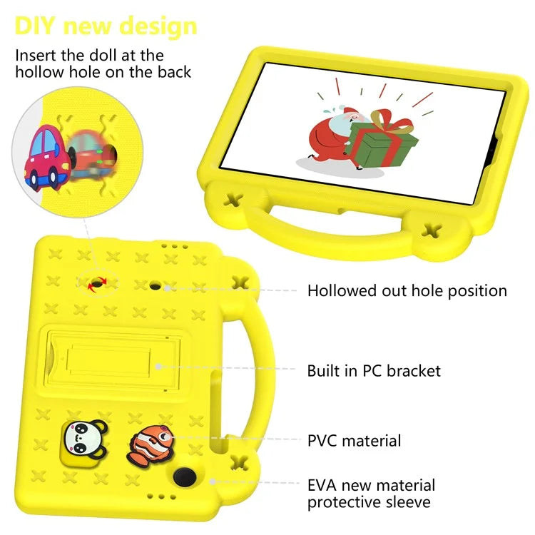 For Samsung Galaxy Tab A9 Case EVA Tablet Cover Anti-Drop Kickstand Case with Grip Handle