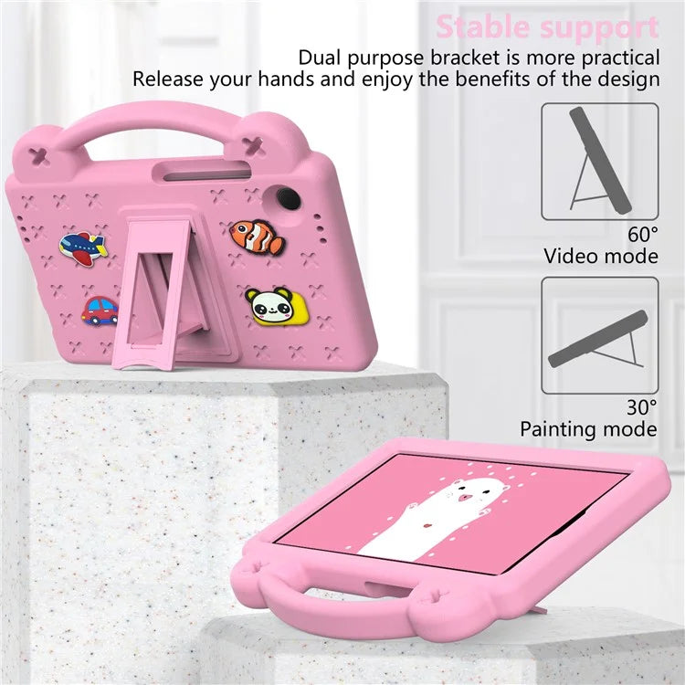 For Samsung Galaxy Tab A9 Case EVA Tablet Cover Anti-Drop Kickstand Case with Grip Handle