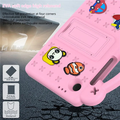 For Samsung Galaxy Tab A9 Case EVA Tablet Cover Anti-Drop Kickstand Case with Grip Handle