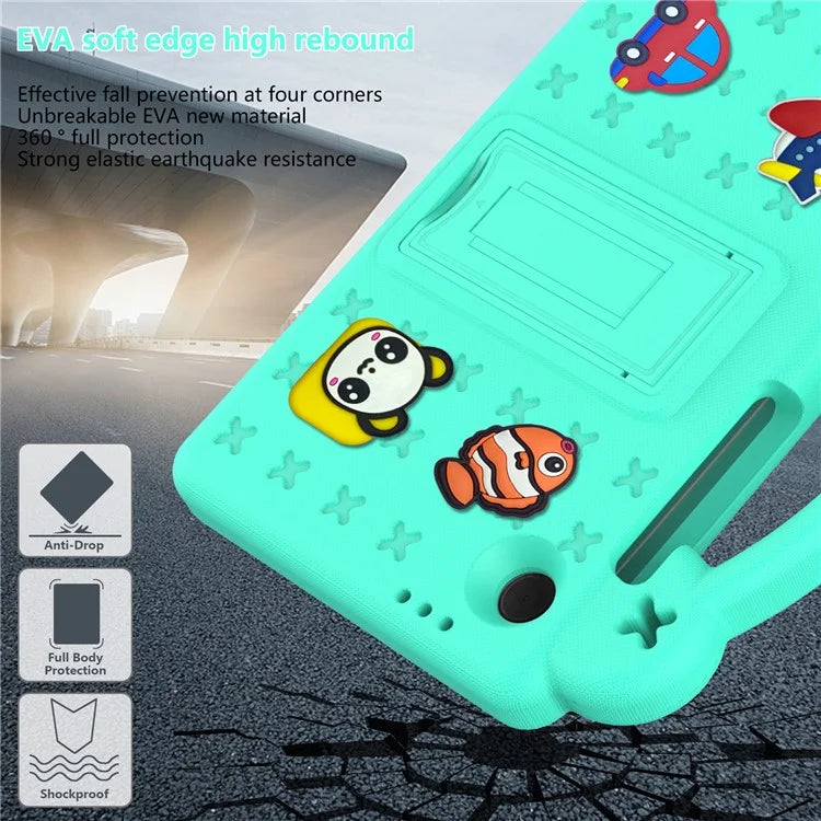 For Samsung Galaxy Tab A9 Case EVA Tablet Cover Anti-Drop Kickstand Case with Grip Handle