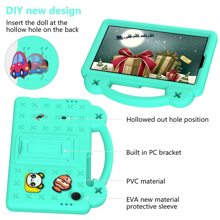 For Samsung Galaxy Tab A9 Case EVA Tablet Cover Anti-Drop Kickstand Case with Grip Handle