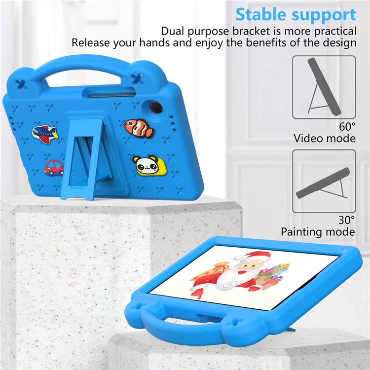 For Samsung Galaxy Tab A9 Case EVA Tablet Cover Anti-Drop Kickstand Case with Grip Handle