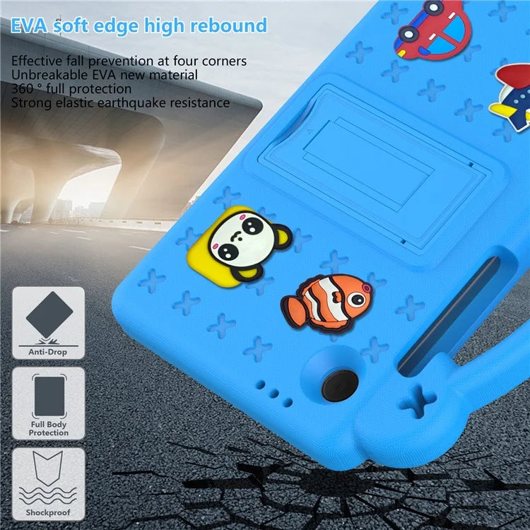 For Samsung Galaxy Tab A9 Case EVA Tablet Cover Anti-Drop Kickstand Case with Grip Handle