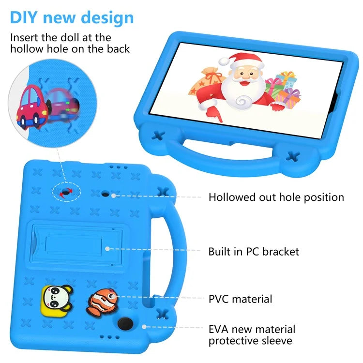 For Samsung Galaxy Tab A9 Case EVA Tablet Cover Anti-Drop Kickstand Case with Grip Handle