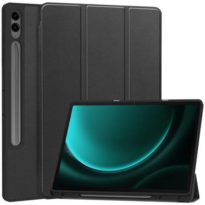 For Samsung Galaxy Tab S9 FE+ / Tab S9+ Case PU Leather+TPU Auto Sleep / Wake Tablet Cover with Pencil Holder