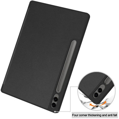 For Samsung Galaxy Tab S9 FE+ / Tab S9+ Case PU Leather+TPU Auto Sleep / Wake Tablet Cover with Pencil Holder