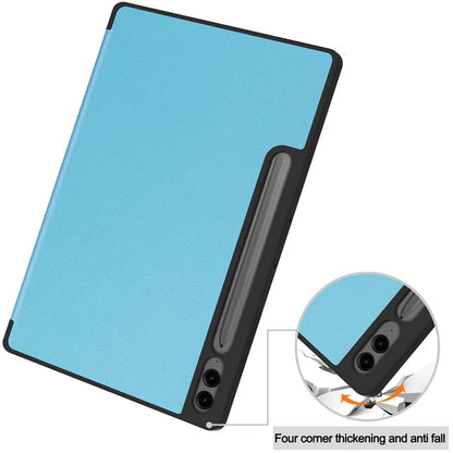 For Samsung Galaxy Tab S9 FE+ / Tab S9+ Case PU Leather+TPU Auto Sleep / Wake Tablet Cover with Pencil Holder