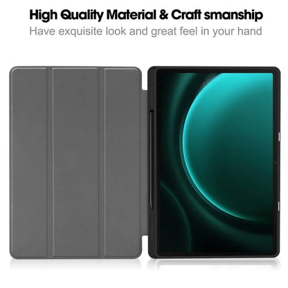 For Samsung Galaxy Tab S9 FE+ / Tab S9+ Case PU Leather+TPU Auto Sleep / Wake Tablet Cover with Pencil Holder