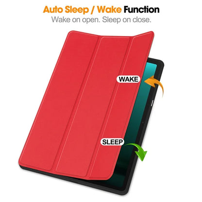 For Samsung Galaxy Tab S9 FE+ / Tab S9+ Case PU Leather+TPU Auto Sleep / Wake Tablet Cover with Pencil Holder