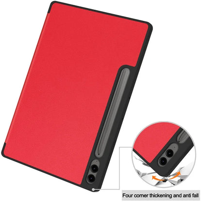For Samsung Galaxy Tab S9 FE+ / Tab S9+ Case PU Leather+TPU Auto Sleep / Wake Tablet Cover with Pencil Holder