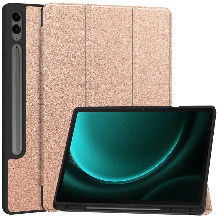 For Samsung Galaxy Tab S9 FE+ / Tab S9+ Case PU Leather+TPU Auto Sleep / Wake Tablet Cover with Pencil Holder