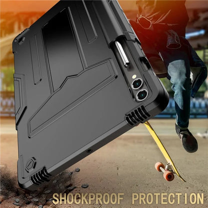 For Samsung Galaxy Tab S9+ / Tab S9 FE+ Rugged Cover T-Shaped Kickstand Protective Tablet Case