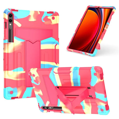 For Samsung Galaxy Tab S9+ / Tab S9 FE+ Rugged Cover T-Shaped Kickstand Protective Tablet Case