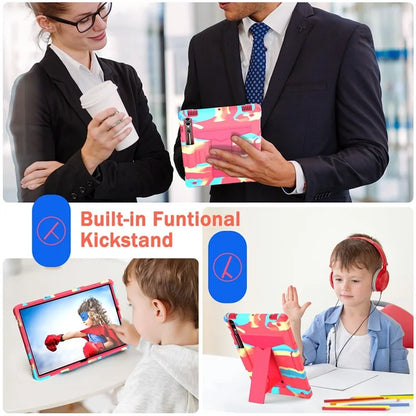 For Samsung Galaxy Tab S9+ / Tab S9 FE+ Rugged Cover T-Shaped Kickstand Protective Tablet Case