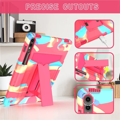 For Samsung Galaxy Tab S9+ / Tab S9 FE+ Rugged Cover T-Shaped Kickstand Protective Tablet Case