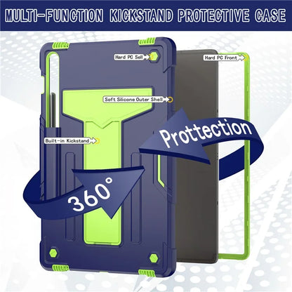 For Samsung Galaxy Tab S9+ / Tab S9 FE+ Rugged Cover T-Shaped Kickstand Protective Tablet Case
