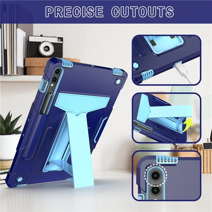For Samsung Galaxy Tab S9+ / Tab S9 FE+ Rugged Cover T-Shaped Kickstand Protective Tablet Case