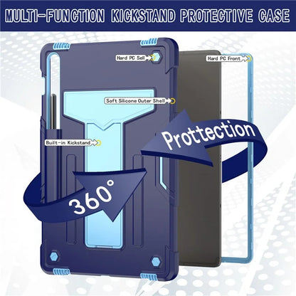 For Samsung Galaxy Tab S9+ / Tab S9 FE+ Rugged Cover T-Shaped Kickstand Protective Tablet Case