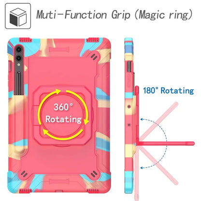 For Samsung Galaxy Tab S9+ / Tab S9 FE+ Case Rotating Kickstand Tablet Cover with Shoulder Strap