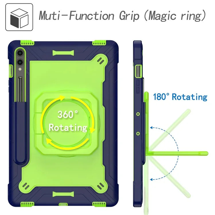 For Samsung Galaxy Tab S9+ / Tab S9 FE+ Case Rotating Kickstand Tablet Cover with Shoulder Strap