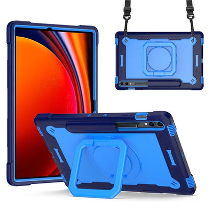 For Samsung Galaxy Tab S9+ / Tab S9 FE+ Case Rotating Kickstand Tablet Cover with Shoulder Strap