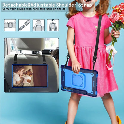 For Samsung Galaxy Tab S9+ / Tab S9 FE+ Case Rotating Kickstand Tablet Cover with Shoulder Strap