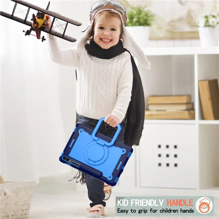 For Samsung Galaxy Tab S9+ / Tab S9 FE+ Case Rotating Kickstand Tablet Cover with Shoulder Strap