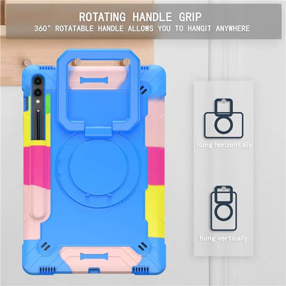 For Samsung Galaxy Tab S9+ / Tab S9 FE+ Case Rotating Kickstand Tablet Cover with Shoulder Strap