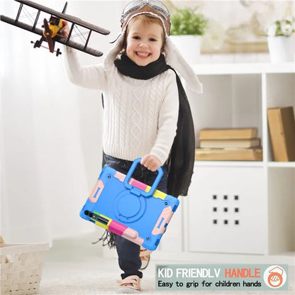 For Samsung Galaxy Tab S9+ / Tab S9 FE+ Case Rotating Kickstand Tablet Cover with Shoulder Strap