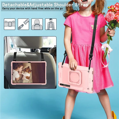 For Samsung Galaxy Tab S9+ / Tab S9 FE+ Case Rotating Kickstand Tablet Cover with Shoulder Strap