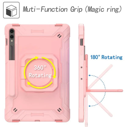 For Samsung Galaxy Tab S9+ / Tab S9 FE+ Case Rotating Kickstand Tablet Cover with Shoulder Strap