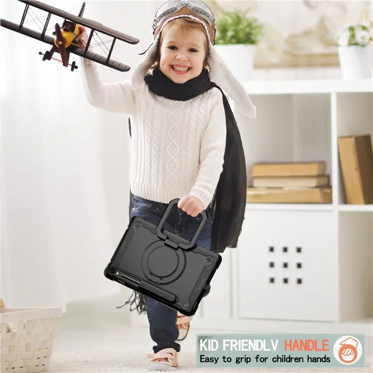 For Samsung Galaxy Tab S9 / Tab S9 FE Tablet Case Rotating Kickstand Protective Cover with Shoulder Strap