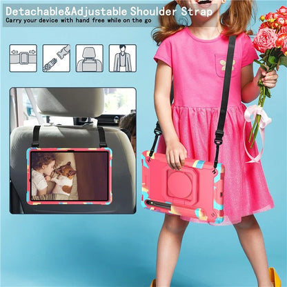 For Samsung Galaxy Tab S9 / Tab S9 FE Tablet Case Rotating Kickstand Protective Cover with Shoulder Strap