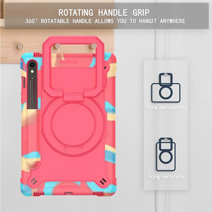 For Samsung Galaxy Tab S9 / Tab S9 FE Tablet Case Rotating Kickstand Protective Cover with Shoulder Strap