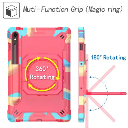 For Samsung Galaxy Tab S9 / Tab S9 FE Tablet Case Rotating Kickstand Protective Cover with Shoulder Strap