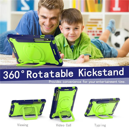 For Samsung Galaxy Tab S9 / Tab S9 FE Tablet Case Rotating Kickstand Protective Cover with Shoulder Strap