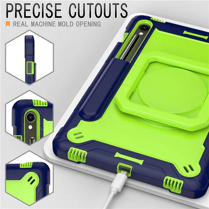 For Samsung Galaxy Tab S9 / Tab S9 FE Tablet Case Rotating Kickstand Protective Cover with Shoulder Strap
