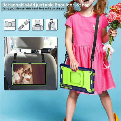 For Samsung Galaxy Tab S9 / Tab S9 FE Tablet Case Rotating Kickstand Protective Cover with Shoulder Strap