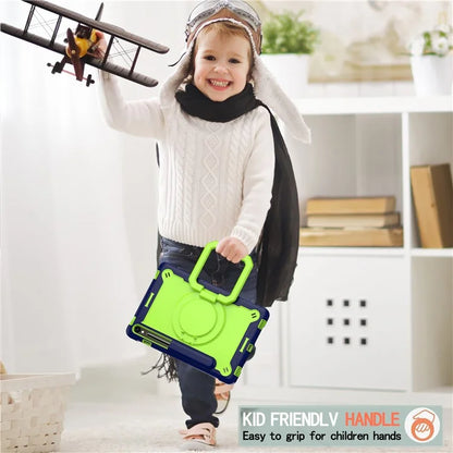For Samsung Galaxy Tab S9 / Tab S9 FE Tablet Case Rotating Kickstand Protective Cover with Shoulder Strap