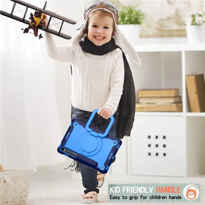 For Samsung Galaxy Tab S9 / Tab S9 FE Tablet Case Rotating Kickstand Protective Cover with Shoulder Strap