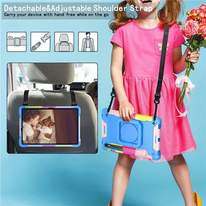 For Samsung Galaxy Tab S9 / Tab S9 FE Tablet Case Rotating Kickstand Protective Cover with Shoulder Strap